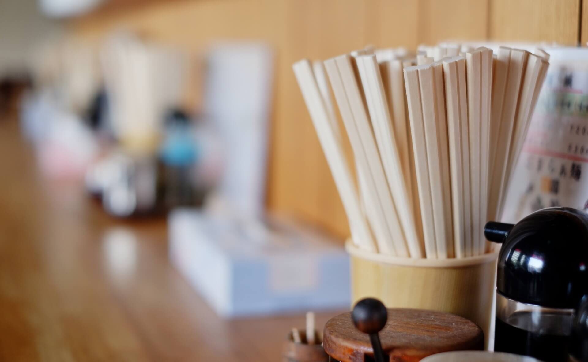 ラーメン屋の店内の様子